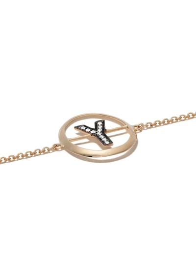 Annoushka 18kt Yellow Gold Diamond Initial Y Bracelet In 18ct Yellow Gold