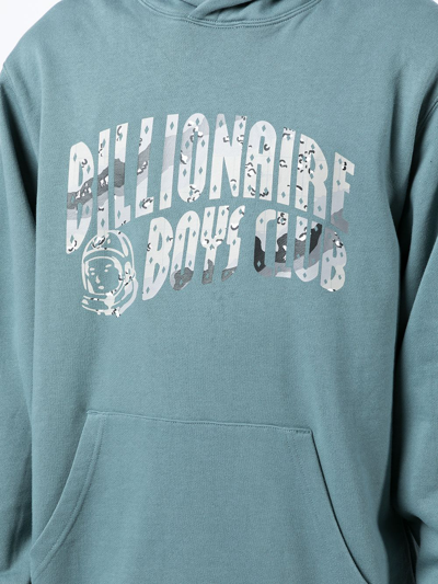 Shop Billionaire Boys Club Logo-print Cotton Hoodie In Blau
