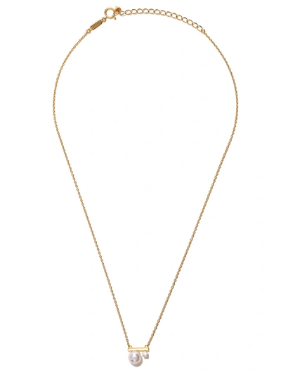 Shop Tasaki 18kt Yellow Gold Collection Line Petit Balance Class Akoya Pearl And Diamond Pendant In Metallic