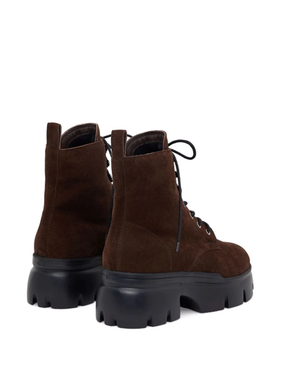 Giuseppe Zanotti Apocalypse Lace-up Boots In Braun