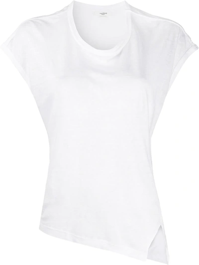 Shop Isabel Marant Étoile Asymmetric Hem T-shirt In White