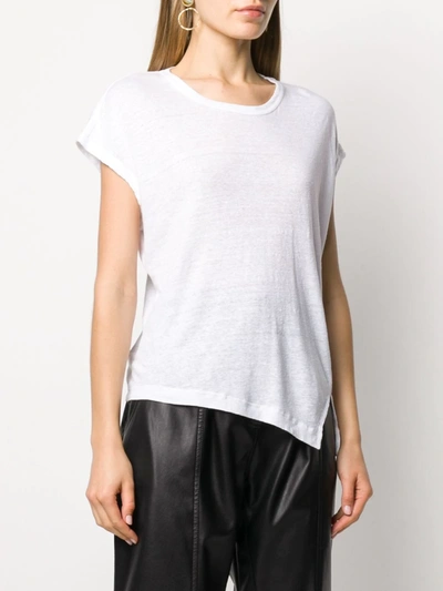 Shop Isabel Marant Étoile Asymmetric Hem T-shirt In White