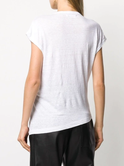 Shop Isabel Marant Étoile Asymmetric Hem T-shirt In White