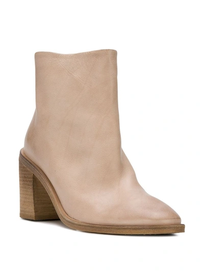 zipped high ankle boots