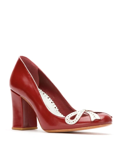 Shop Sarah Chofakian Leather Pumps In Red