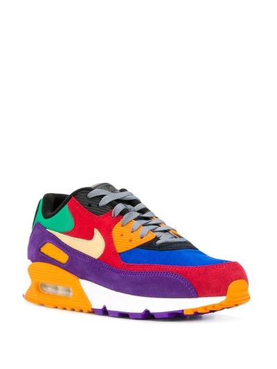 Nike Air Max 90 Qs Viotech Rubber-trimmed Suede And Mesh Sneakers In Red