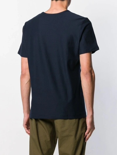 Shop Apc Contrasting Stripe T-shirt In Blue