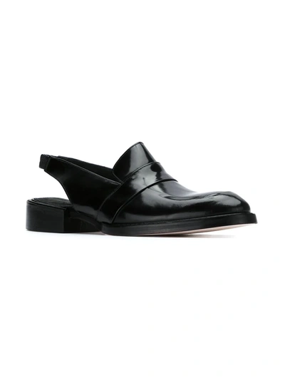 Shop Studio Chofakian Slingback Loafers In Black