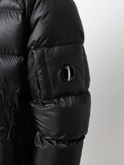 Shop C.p. Company Padded Hooded Jacket In Schwarz