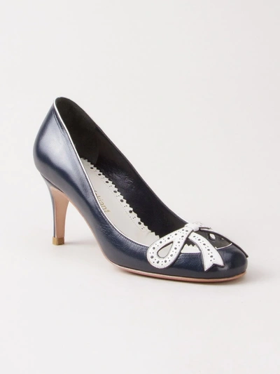 Shop Sarah Chofakian Mid-heel Pumps In Blue