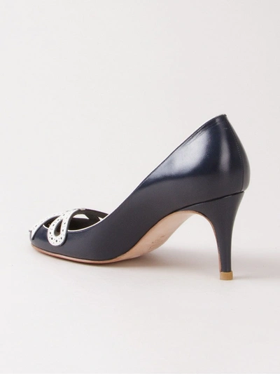 Shop Sarah Chofakian Mid-heel Pumps In Blue