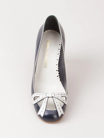 Shop Sarah Chofakian Mid-heel Pumps In Blue