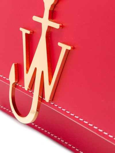 Shop Jw Anderson Anchor Braided-detail Crossbody Bag In Scarlet