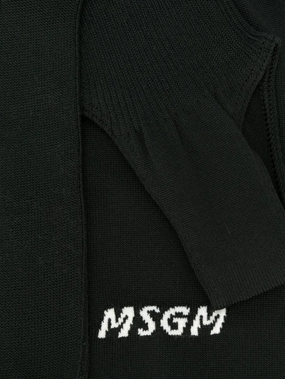 Shop Msgm Sleeve Warmers In Black