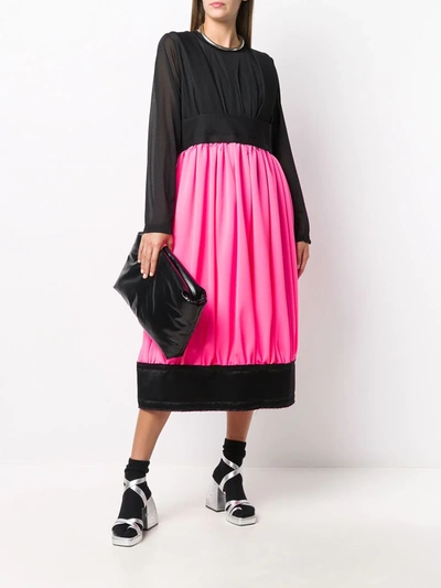 Shop Comme Des Garçons Suspender-strap Pleated Skirt In Pink