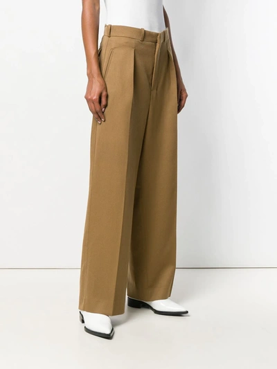 Shop Ami Alexandre Mattiussi Large Fit Trousers In Brown