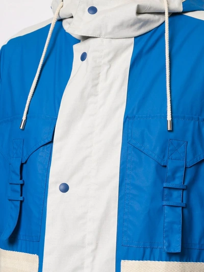 Shop Craig Green Contrast Panel Jacket In Blue