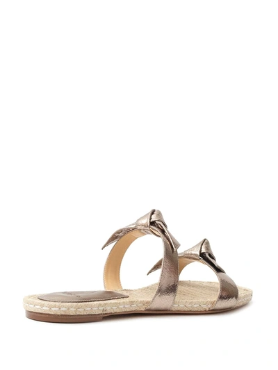 Shop Alexandre Birman Clarita Braided Slides In Metallic