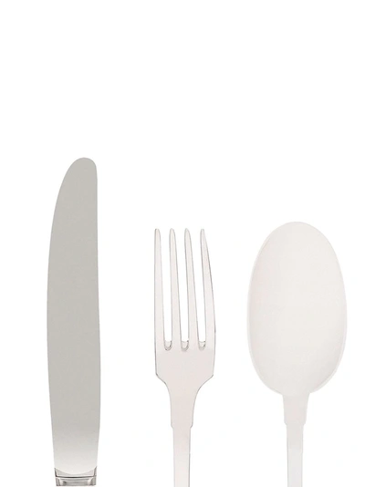 Dolce & Gabbana 4 Piece Cutlery Set In Silver