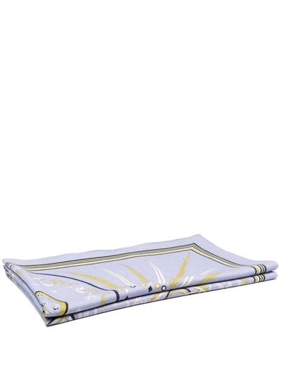 Shop Emilio Pucci Astrolabio-print Wool Blanket In Purple