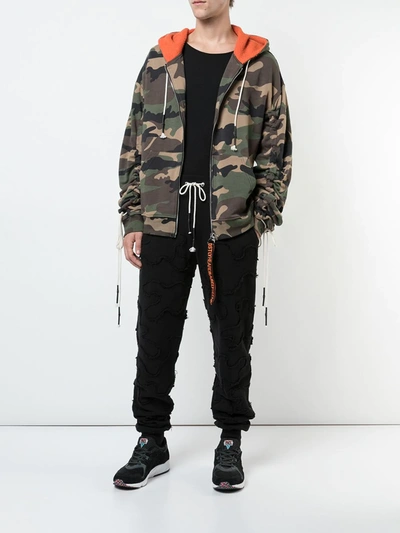 Mostly Heard Rarely Seen Camouflage Zip-up Hoodie In Green