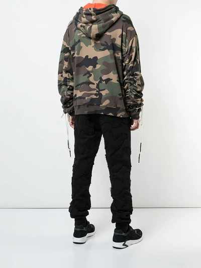 Shop Mostly Heard Rarely Seen Camouflage Zip-up Hoodie In Green