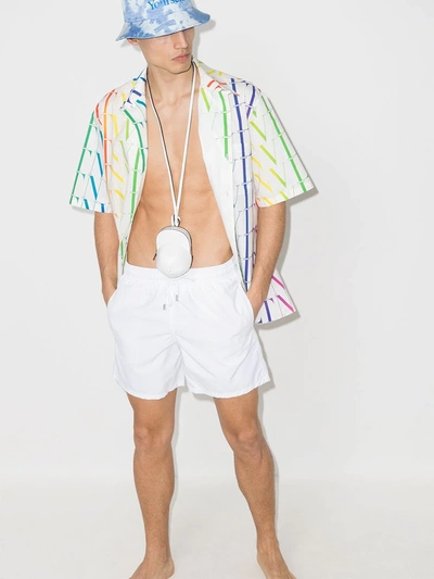 Shop Vilebrequin Moorea Swim Shorts In White