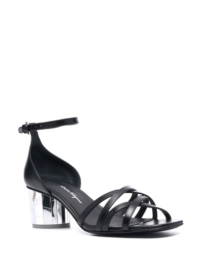 Ferragamo Strap-detail Open-toe Sandals In 黑色