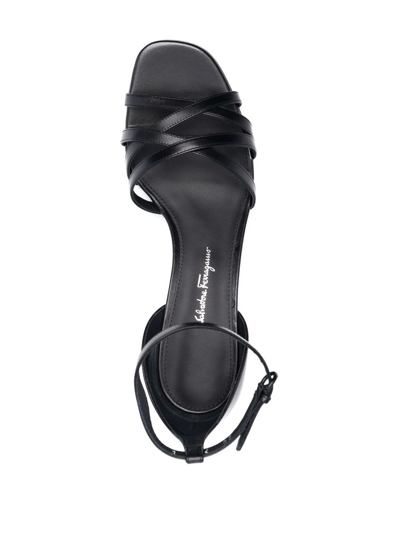 Ferragamo Strap-detail Open-toe Sandals In 黑色