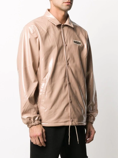 Shop 032c Embroidered Logo Shirt Jacket In Neutrals