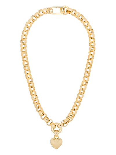 Shop Laura Lombardi Amorina Heart 18-inch Necklace In Gold