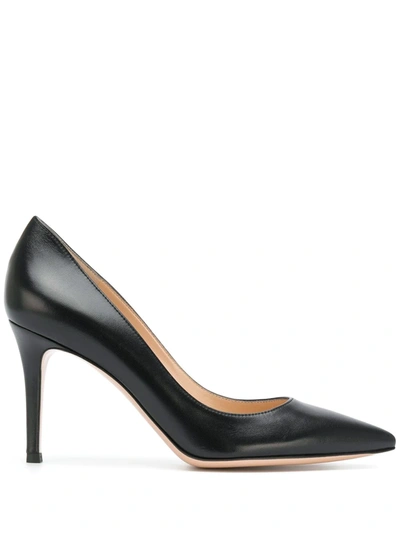 Shop Gianvito Rossi Gianvito 85mm Leather Pumps In Black