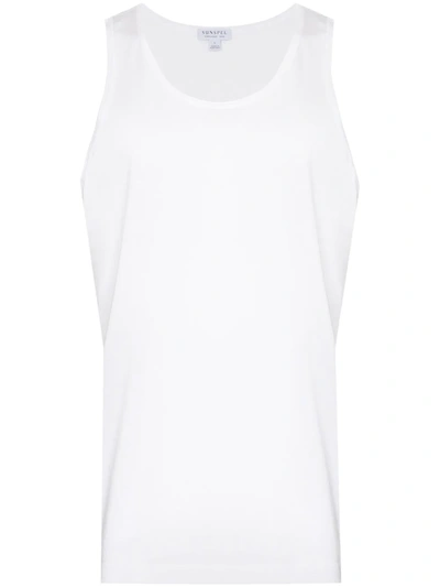 Shop Sunspel Superfine Vest Top In White