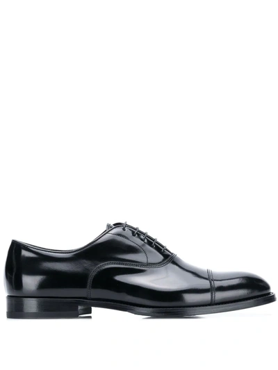 Shop Doucal's Classic Oxford Shoes In Black