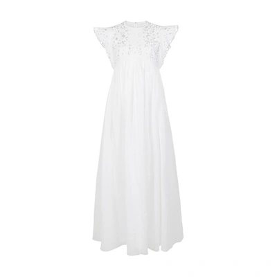 Shop Chloé Long Dress In White