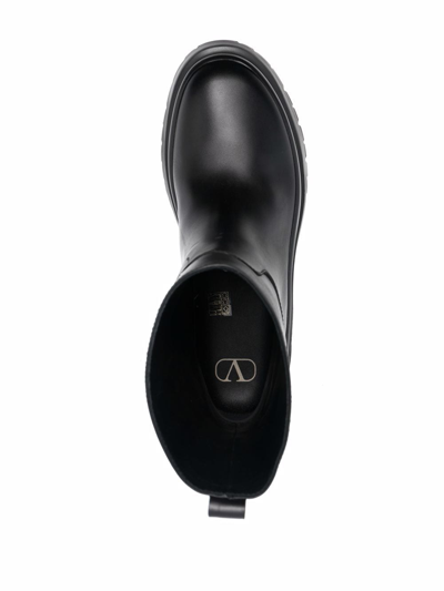 Shop Valentino Rockstud Almond-toe Ankle Boots In Schwarz