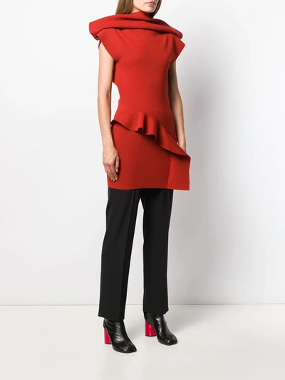 Shop Rick Owens Ruffled Detail Blouse In Red