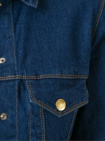 Shop Amapô Slim Fit Denim Jacket In Blue