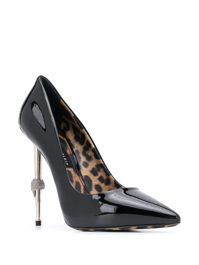 SKULL 尖头高跟鞋