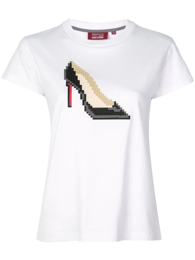Shop Mostly Heard Rarely Seen 8-bit Stiletto T-shirt In White