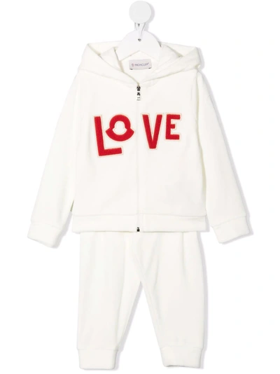 Shop Moncler Two-piece Jersey Tracksuit In 中性色