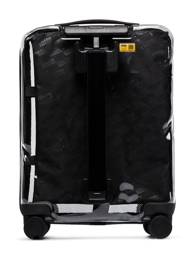 Shop Crash Baggage Share Transparent Rolling Cabin Bag In White