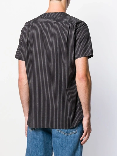 Shop Supreme X Comme Des Garçons Pinstriped Baseball Top In Black