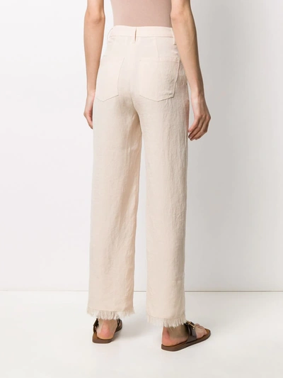 Nanushka Faux-leather Straight Leg Trousers In Creme