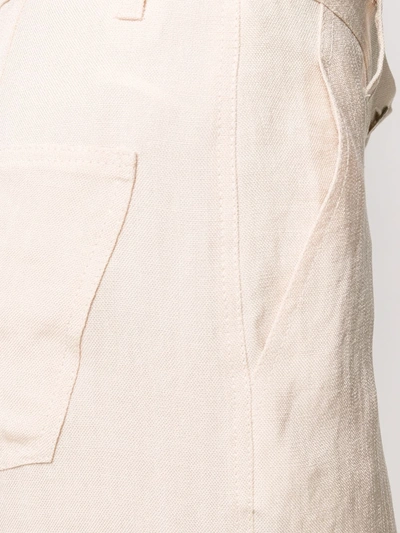 Nanushka Faux-leather Straight Leg Trousers In Creme
