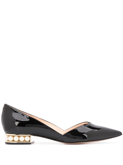 Shop Nicholas Kirkwood Casati D'orsay Ballerina Shoes 25mm In Black