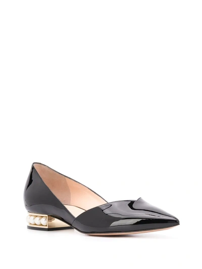 Shop Nicholas Kirkwood Casati D'orsay Ballerina Shoes 25mm In Black