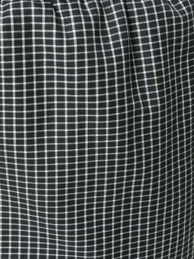 Pre-owned Emanuel Ungaro Vintage 1980s Micro Check-print Pencil Skirt In Black