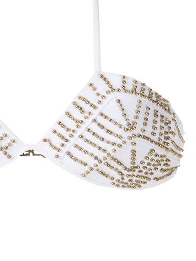 Shop Amir Slama Beaded Bikini Set In White