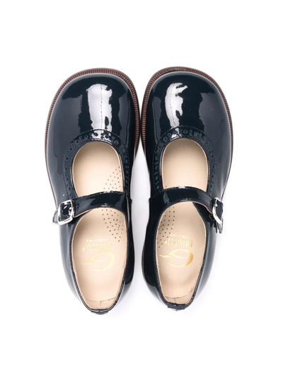 Gallucci Leather Ballerina Pumps In 蓝色